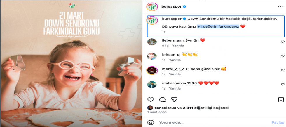 Bursaspor’dan özel paylaşım