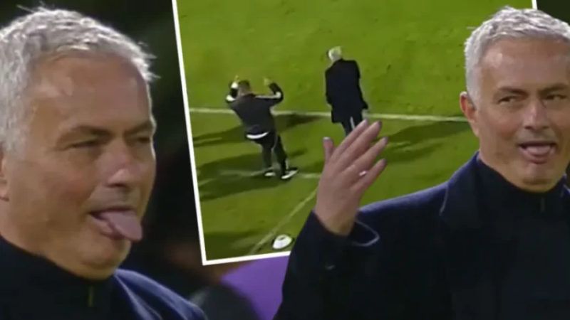 Mourinho yine yaptı yapacağını; Dil çıkardı...