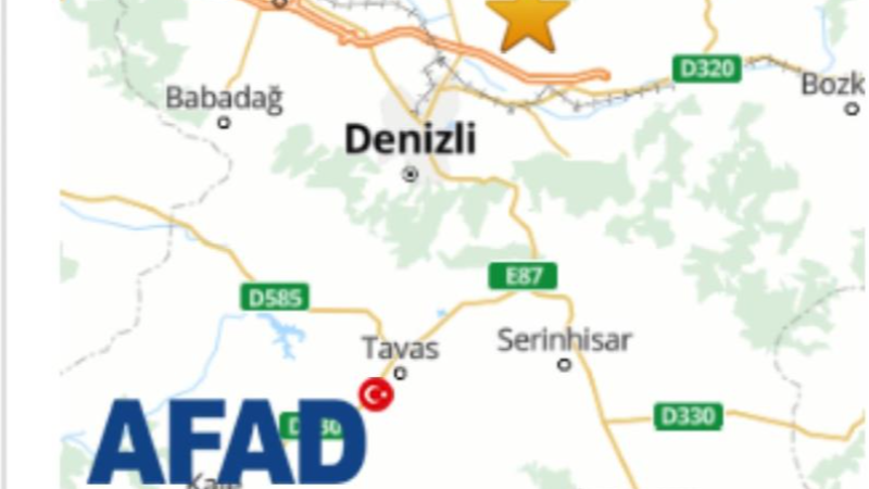 Pamukkale'de korkutan deprem