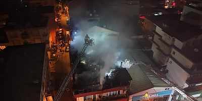 4 katlı binada korkutan yangın