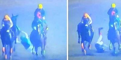 At yarışında korkunç olay; Jokeyin acı sonu...