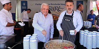Biba ve Özdemir’den Nilüfer’de aşure ikramı