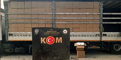 Bursa'da 10 milyon 510 bin adet kaçak makaron ele geçirildi