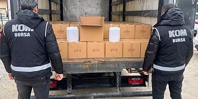 Bursa'da 1000 litre sahte alkol ele geçirildi