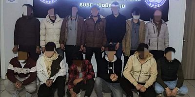 Bursa'da 13 yabancı uyruklu şahıs yakalandı