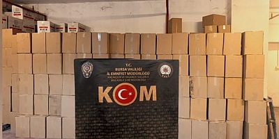 Bursa’da 3 milyon kaçak makaron ele geçirildi