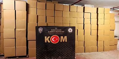 Bursa’da 8,7 milyon makaron ve 1,6 ton kaçak tütün ele geçirildi