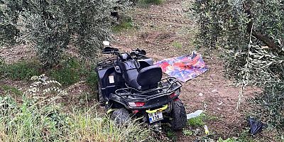 Bursa’da ATV tarlaya uçtu