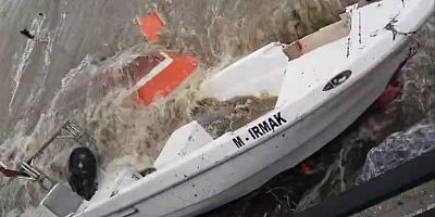 Bursa’da batan tekneler denizden böyle çıkarıldı