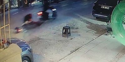 Bursa’da çukuru fark edemeyen motosikletli yere savruldu