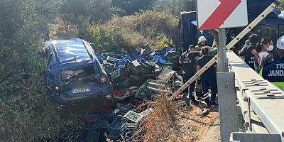 Bursa'da dehşet verici kaza; 1 ölü, 1 yaralı