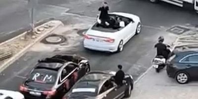 Bursa'da düğün konvoyu trafiği aksattı!