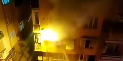 Bursa’da evin balkonunda çıkan yangın korkuttu