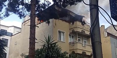 Bursa'da evin çatısı kül oldu!