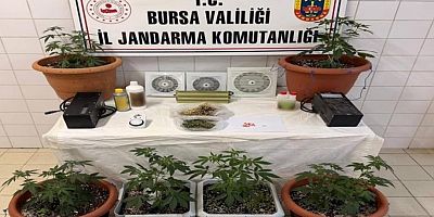 Bursa'da evini uyuşturucu imalathanesine çevirdi
