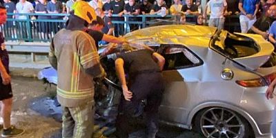 Bursa'da feci kaza; Otomobil kontrolden çıktı...