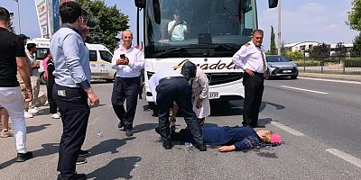 Bursa'da feci kaza; Yolcu otobüsü kadına çarptı