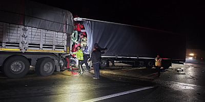 Bursa’da iki tır birbirine girdi; Üzücü haber geldi