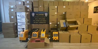 Bursa’da kaçak sigara imalathanesine baskın!