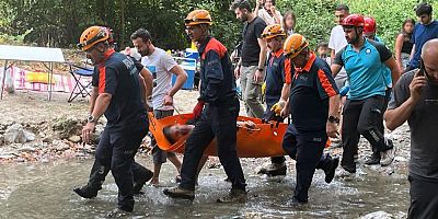 Bursa'da kurtarma operasyonu; Kayalıklardan dere yatağına düştü!