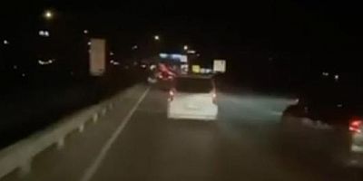 Bursa’da kendisine çarpan sürücüyü böyle kovaladı!