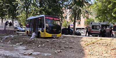 Bursa'da korkutan kaza; Facia teğet geçti