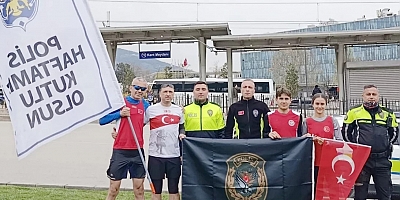Bursa'da maratoncular Polis Haftası için koştu