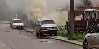 Bursa’da otomobil alevlere teslim oldu