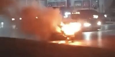 Bursa’da otomobil alevlere teslim oldu!