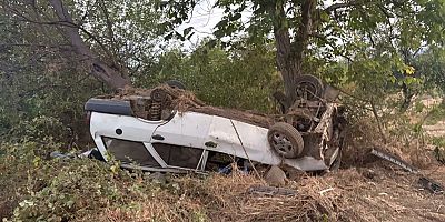 Bursa'da otomobil şarampole yuvarlandı: 8 yaralı