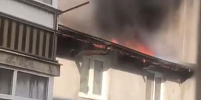 Bursa'da panik anları; Alev alev yandı...