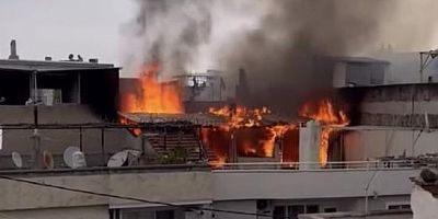 Bursa'da panik anları; Alev alev yandı...