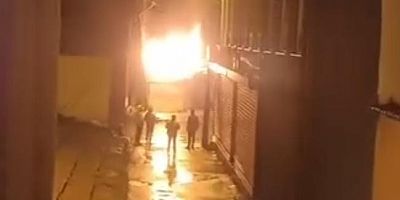 Bursa'da panik anları; Alevler yükseldi