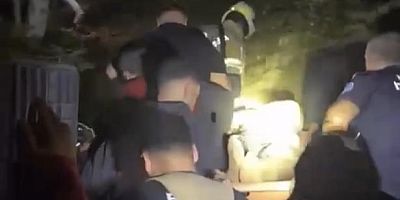Bursa’da panik anları;  Patikadan düştü mahsur kaldı