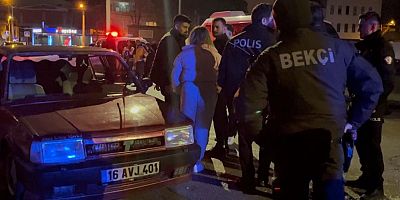 Bursa'da polis öfkeli adamı dakikalarca ikna etmeye çalıştı!