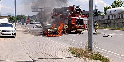 Bursa'da sürücü bu araçtan son anda kurtuldu!