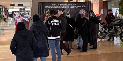 Bursa'da uyuşturucuya karşı halk bilgilendiriliyor