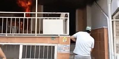 Bursa’da yangına ilk müdahaleyi vatandaş yaptı!