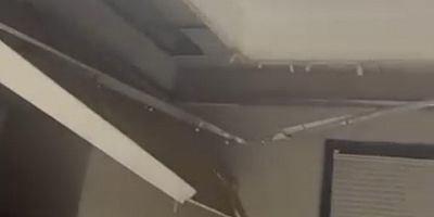 Bursa'da yeni yapılan binanın mutfağın tavanı çöktü
