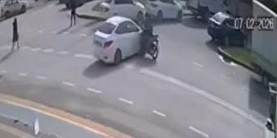 Bursa'da yüreklerin ağza geldiği an;  Hatalı dönüş ve yüksek hız...