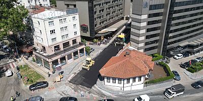 Bursa'da Çekirge Meydanına 650 ton asfalt döküldü