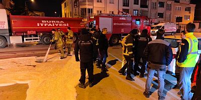 Bursa İnegöl'de gece yarısı panik anları; Patlama oldu...