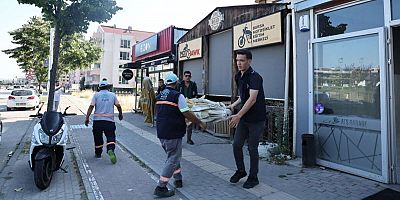 Bursa Nilüfer'de kaldırım işgaline yer yok!