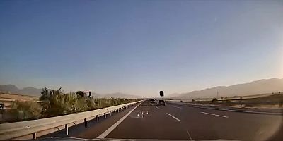 Bursa otobanında korku dolu anlar