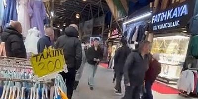 Bursa  Tarihi Kapalı Çarşı'da tehlikeli anlar!
