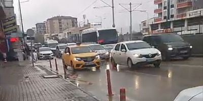 Bursa trafiğinde akılalmaz anlar!