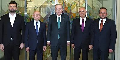 Bursaspor Başkanı Çelik, Cumhurbaşkanı Erdoğan ile bir araya geldi!