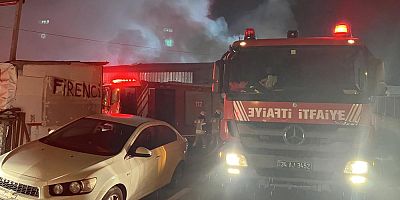 İş yeri alev alev yandı