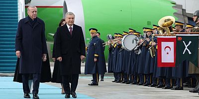 Mirziyoyev Ankara’da! Resmi törenle karşılandı
