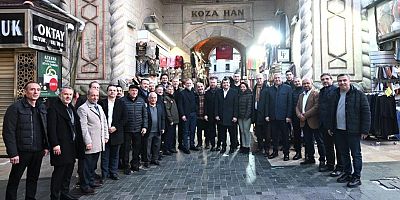 Tarihi çarşıya inen Başkan Burkay, sorunları dinledi!